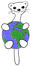 maskot Mezinárodního dne fretek, tchořík Pixel
